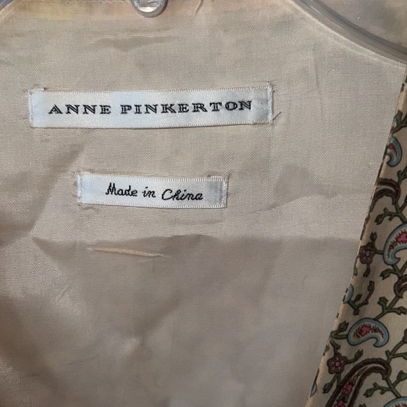 Beautiful Vintage 100% Silk Anne Pinkerton Paisley Vest P/P - Picture 2 of 5